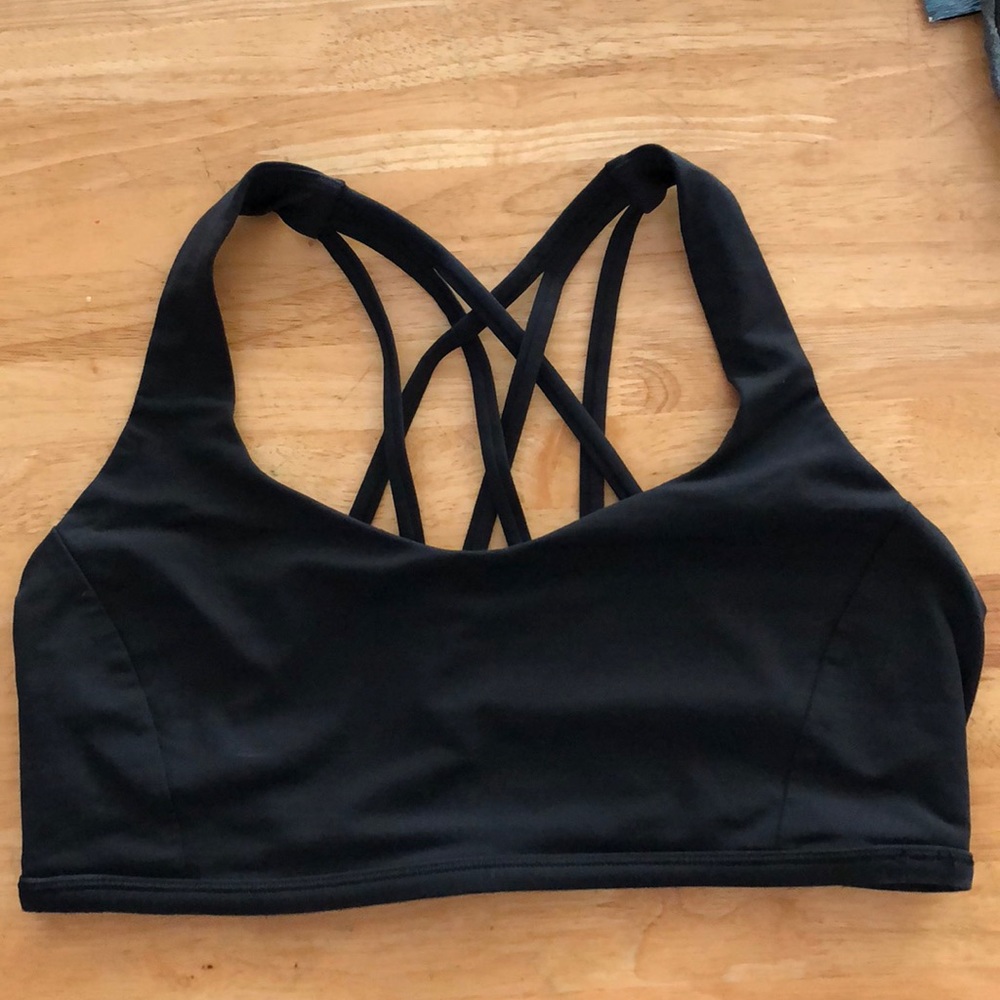 Black Lulu lemon sports bra